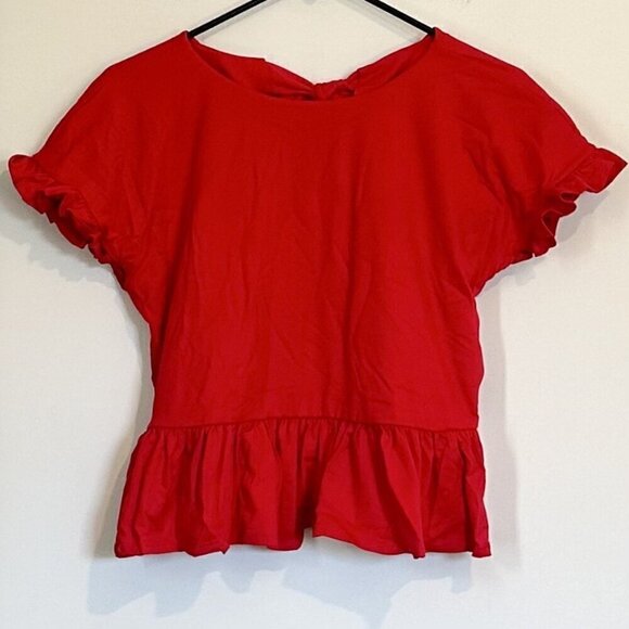 NWT REVOLVE Susana Monaco Red Short Sleeve Top - Size Medium - Picture 1 of 6